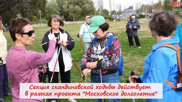 Занятия скандинавской ходьбой в экопарке Северное Бутово смотреть онлайн