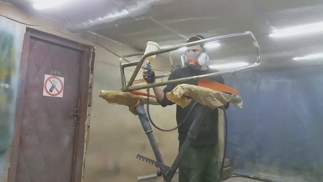 Защита для снегохода, подготовка и покраска смотреть онлайн