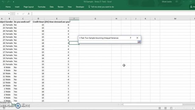Independent Sample T-test in Excel смотреть онлайн