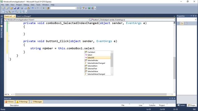 C# Windows Forms Tutorial #11 - ComboBox смотреть онлайн