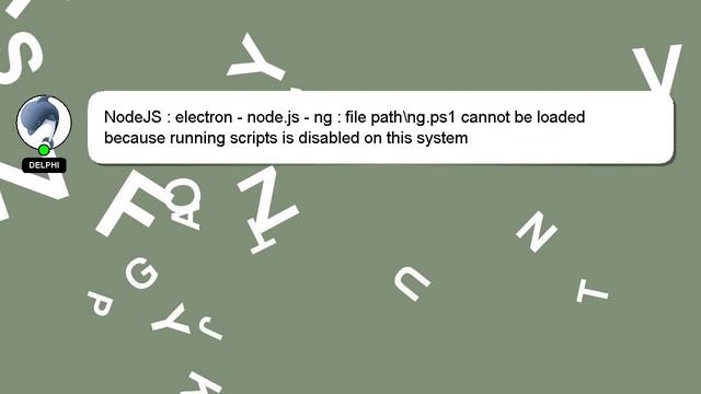 NodeJS : electron - node.js - ng : file path\ng.ps1 cannot be loaded because running scripts is dis смотреть онлайн