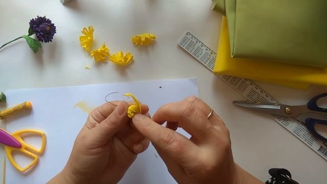 Маленькие хризантемы из фоамирана Chrysanthemum of foamIra смотреть онлайн