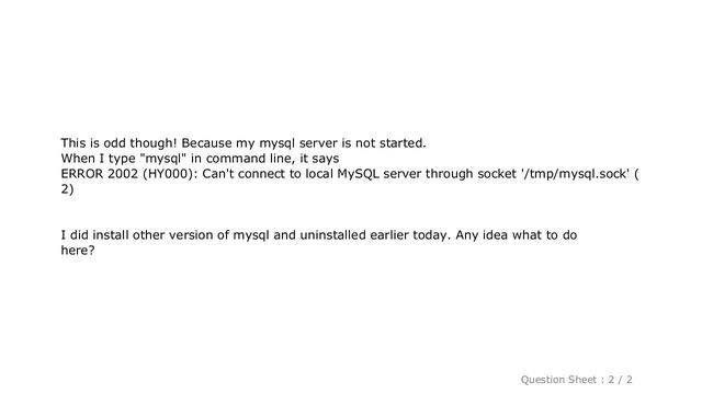 MySQL : Another mysqld server running on port 3306 error смотреть онлайн