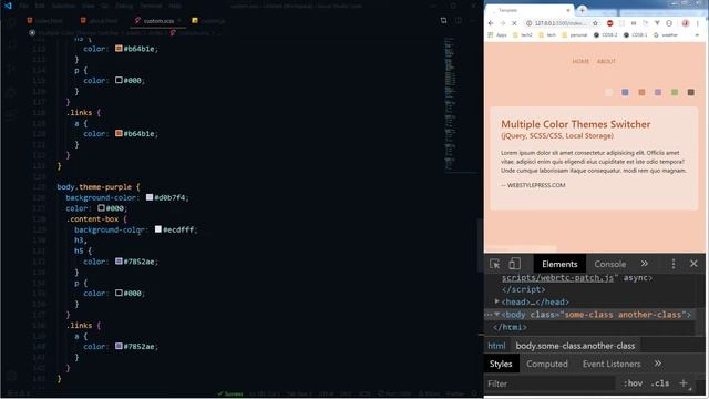 Multiple Color Themes Switcher in jQuery | jQuery Tutorial смотреть онлайн