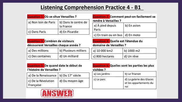 LISTENING COMPREHENSION EXERCISE 4 - B1 | FRENCH FOR INTERMEDIATE смотреть онлайн