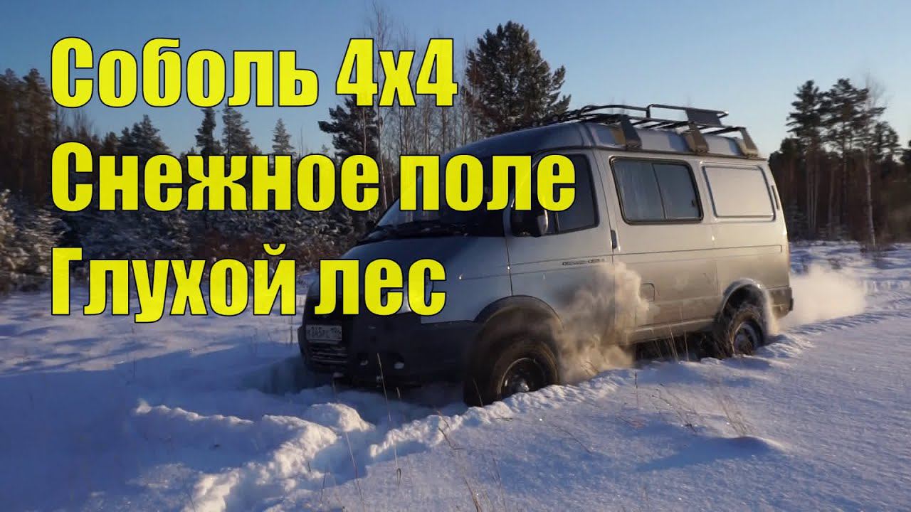 Соболь 4х4 Гуляка. Штурмуем целину. По снежному лесу. смотреть онлайн