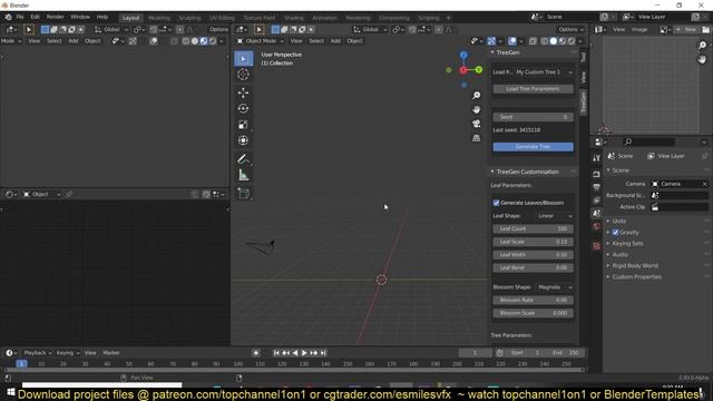 generate procedure trees with tree gen blender addon смотреть онлайн