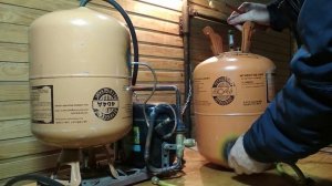 Баллон из под фреона под ресивер. Компрессор для гаража