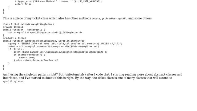 Code Review: OOP MySQLi singleton смотреть онлайн