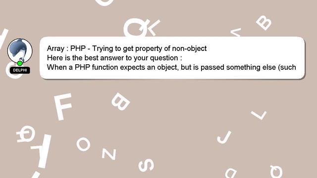 Array : PHP - Trying to get property of non-object смотреть онлайн