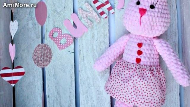 Амигуруми: схема Зефирной зайки. Игрушки вязаные крючком. Free crochet patterns. смотреть онлайн