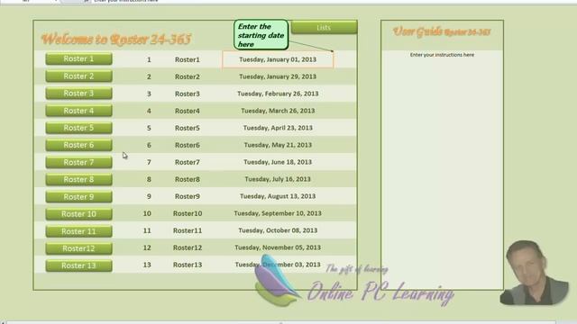 Roster - How to Create a Roster Template Part 1 - Roster tutorial смотреть онлайн
