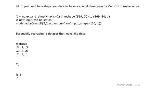 PYTHON : Dimension of shape in conv1D смотреть онлайн