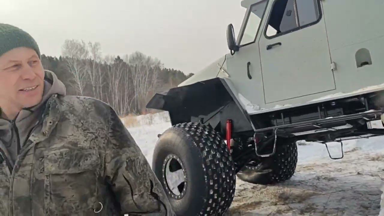 диагональное вывешивание, а затем подъем по склону с разным давлением в шинах. смотреть онлайн