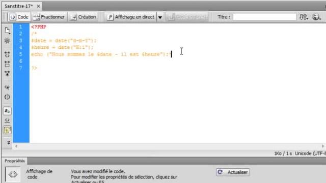 Dreamweaver CS4 - php/mySQL - affichage de la date смотреть онлайн