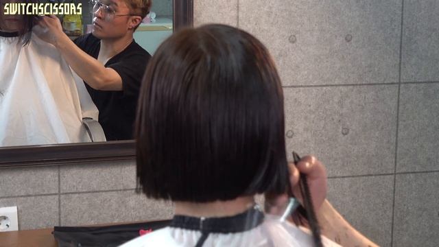Bob HairCut for the cute lady ASMR 잠이 솔솔오게 하는 헤어컷 смотреть онлайн