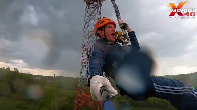 Прыжки с верёвкой 65 метров Калуга! Кадыков Анатолий - роупджампинг - Подарок в Калуге смотреть онлайн
