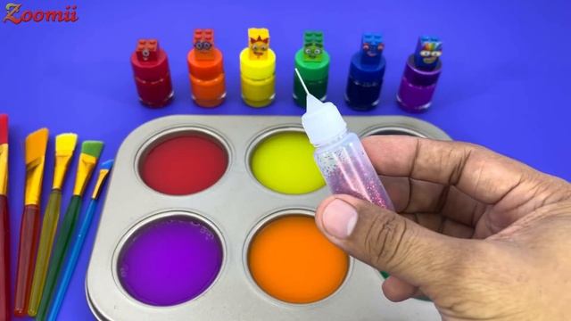 Numberblocks Satisfying Video l Playdoh Lollipop Candy With Glitter Rainbow Cutting ASMR #115 Color смотреть онлайн