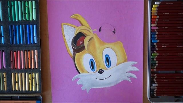 Drawing Tails from Sonic. Soft Pastel. смотреть онлайн