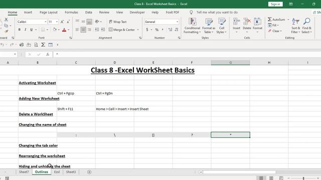 Class 8 - Excel Worksheet Basics смотреть онлайн