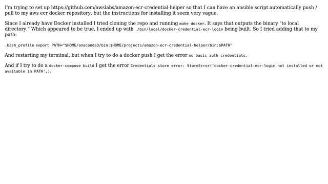 DevOps & SysAdmins: How to add amazon-ecr-credential-helper to path? смотреть онлайн