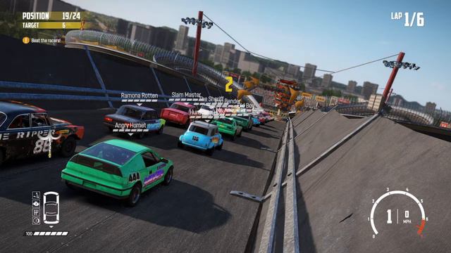 Wreckfest PS4 tournament rumble race - Wrecknado main circuit смотреть онлайн