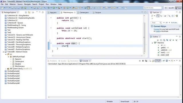 Learn Java Tutorial for Beginners, Part 38: Abstract Classes смотреть онлайн