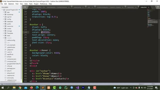 How to Hide Menu on scroll | Menu bar hide on scroll Simple html and javascript смотреть онлайн