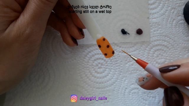 დიზაინი,ქარვის ეფექტი ??/  Amber nail design / Янтарный дизайн ногтей