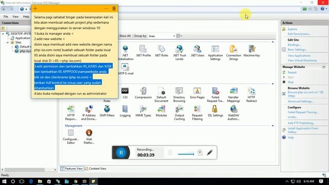 Tutorial PHP IIS Server Windows 10 смотреть онлайн