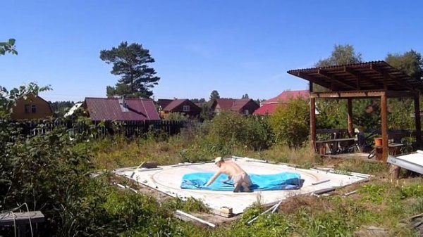 Убираем каркасный бассейн Summer Escape frame pool. Осень 2021