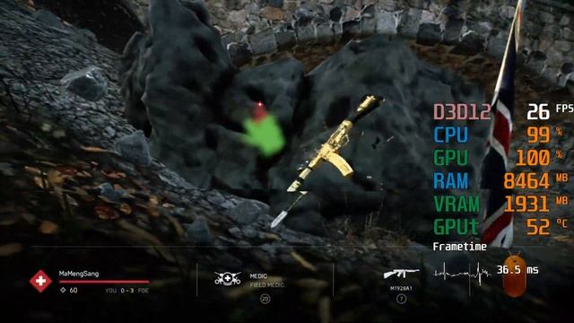 Radeon Vega 3 Graphics -- AMD Athlon 3000G -- Battlefield V BFV FPS Test смотреть онлайн