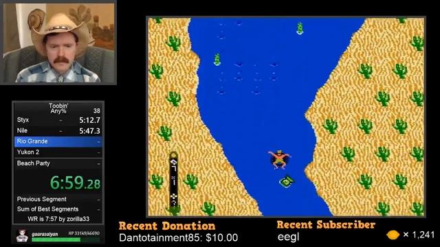 Toobin' NES speedrun in 13:42 by Arcus (unlicensed Nintendo game) смотреть онлайн