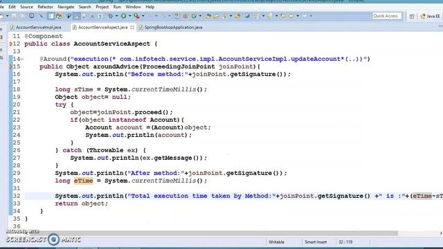 85.Spring Boot-AOP-AroundAdvice Example смотреть онлайн