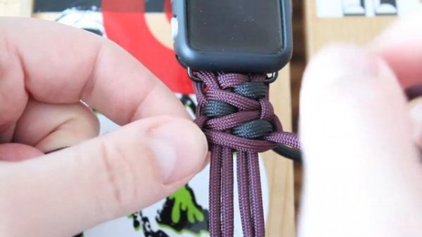 Tutorial Paracord Apple Watch strap  Ремешок для часов Apple Watch своими руками
