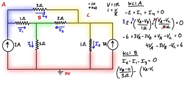 Nodal Analysis Example Problem #2: Two Current Sources смотреть онлайн