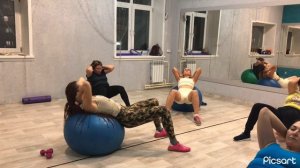 Силовая тренировка с фитболом на все тело