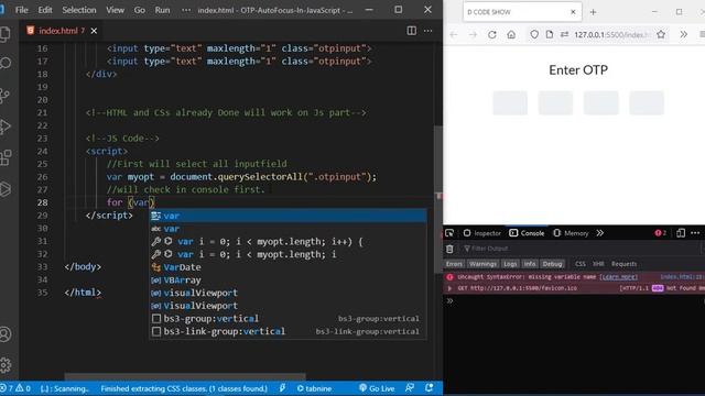 Auto Focus Input Field in JavaScript | OTP Auto Focus In JavaScript смотреть онлайн
