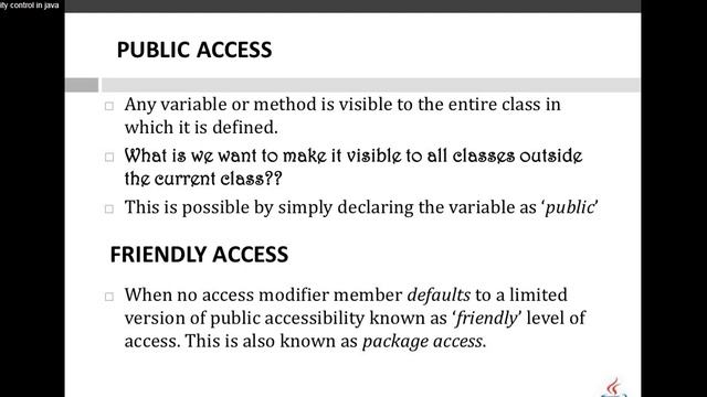 Visibility Control in Java смотреть онлайн