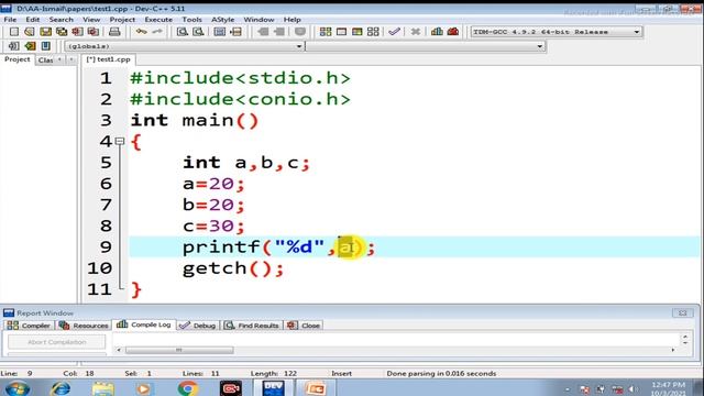 printf Function in C смотреть онлайн