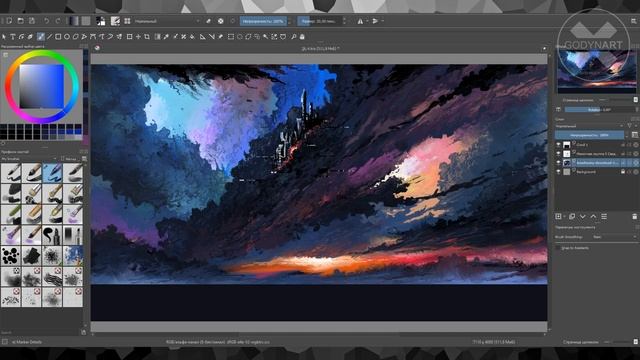 How to Draw Clouds and the Sky / Как нарисовать облака и небо смотреть онлайн