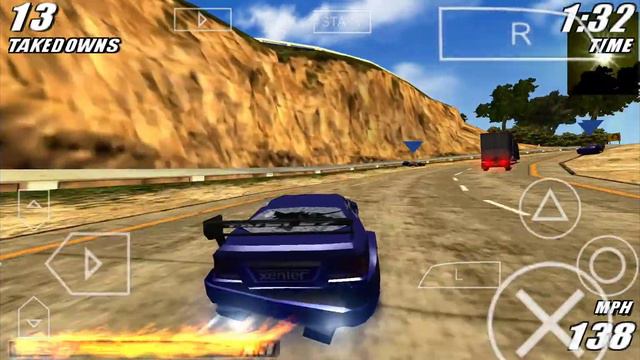 Burnout Legends PPSSPP 19 Takedowns смотреть онлайн