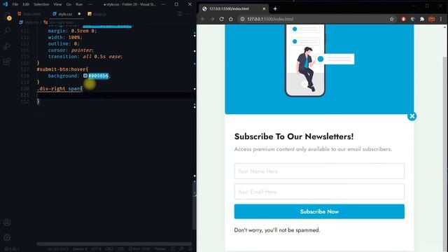 Email Validation For Newsletter Subscription | Vanilla JS Project смотреть онлайн