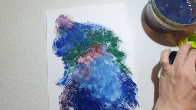 Рисование губкой ночной пейзаж | волк смотреть онлайн