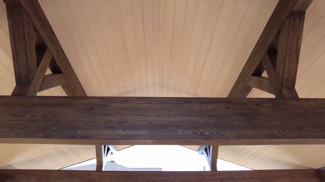 Навес из клееного бруса для 2-х автомобилей смотреть онлайн