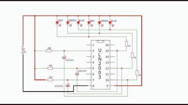 ULN2003 ic Amazing RGB Led Chaser смотреть онлайн