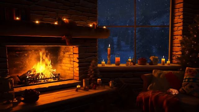 Deep Sleep With Relaxing Blizzard And Fireplace Sounds For Sleep Better, Fall Asleep