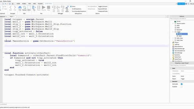 How to Make a Spiked Wall Trap (Using TweenService) - Roblox Studio Tutorial смотреть онлайн