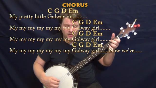 Galway Girl (Ed Sheeran) Banjo Cover Lesson in G with Chords/Lyrics смотреть онлайн