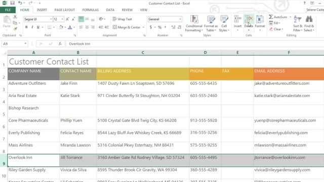 Excel 2013: Modifying Columns, Cells, and Rows смотреть онлайн